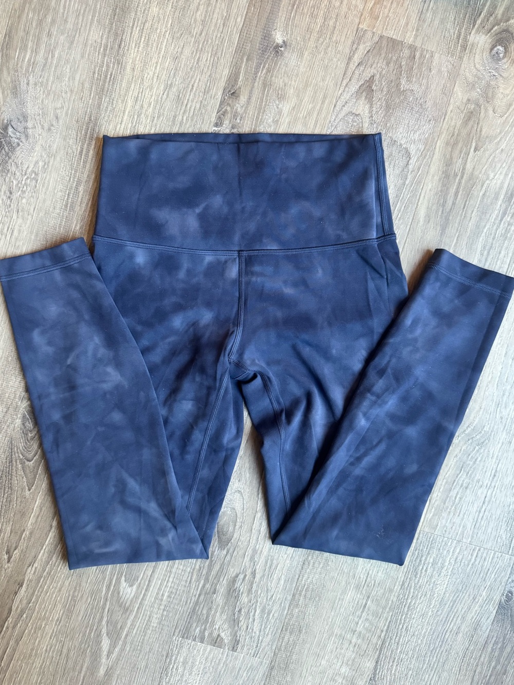 lululemon wunder train navy tie-dye leggings